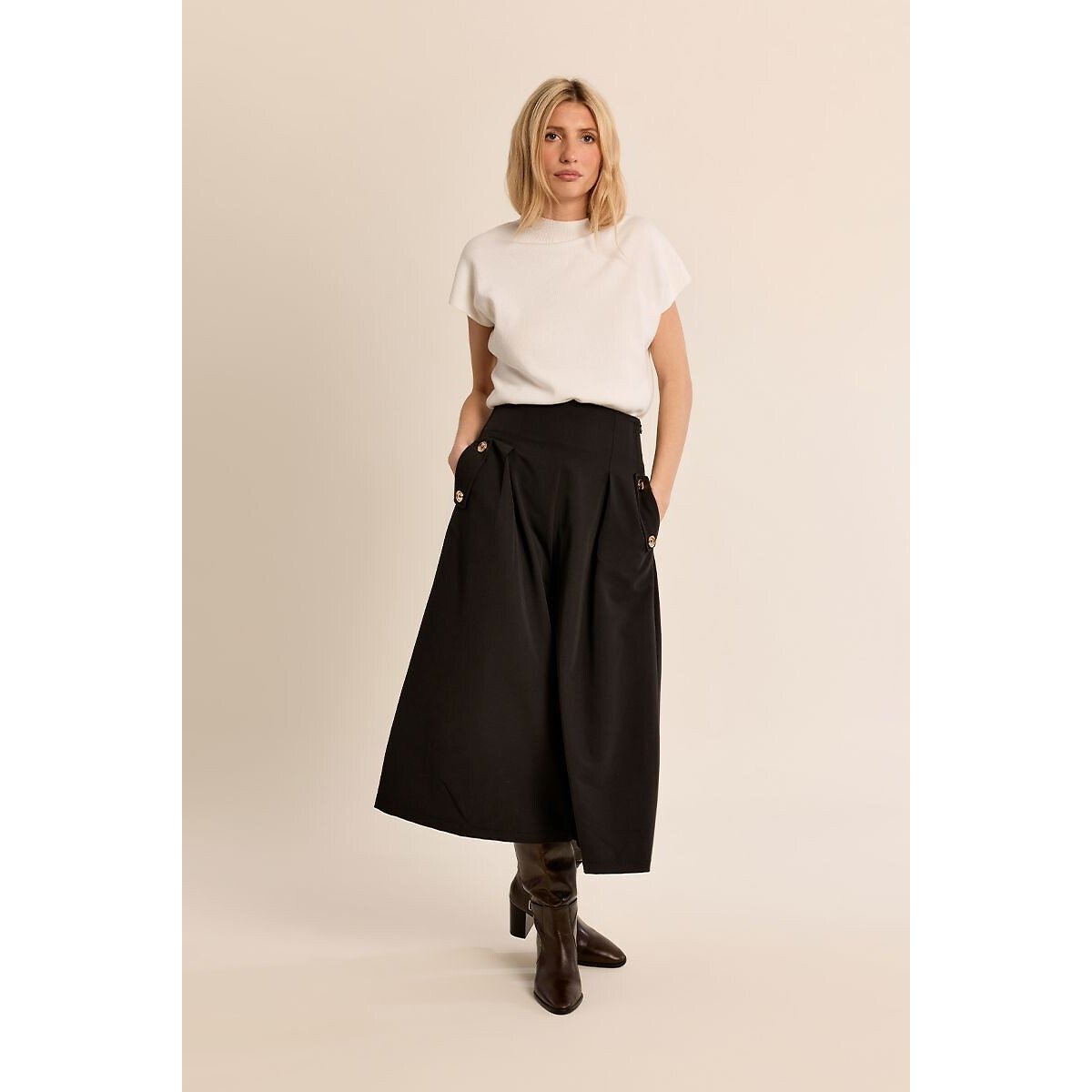 Pantaloni larghi nero , MOLLY BRACKEN