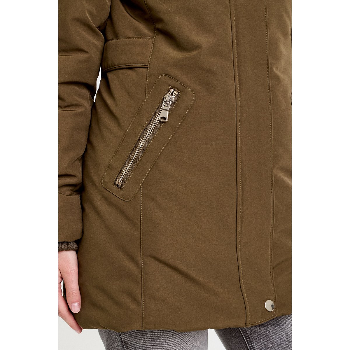 Parka à capuche vert kaki, CACHE CACHE