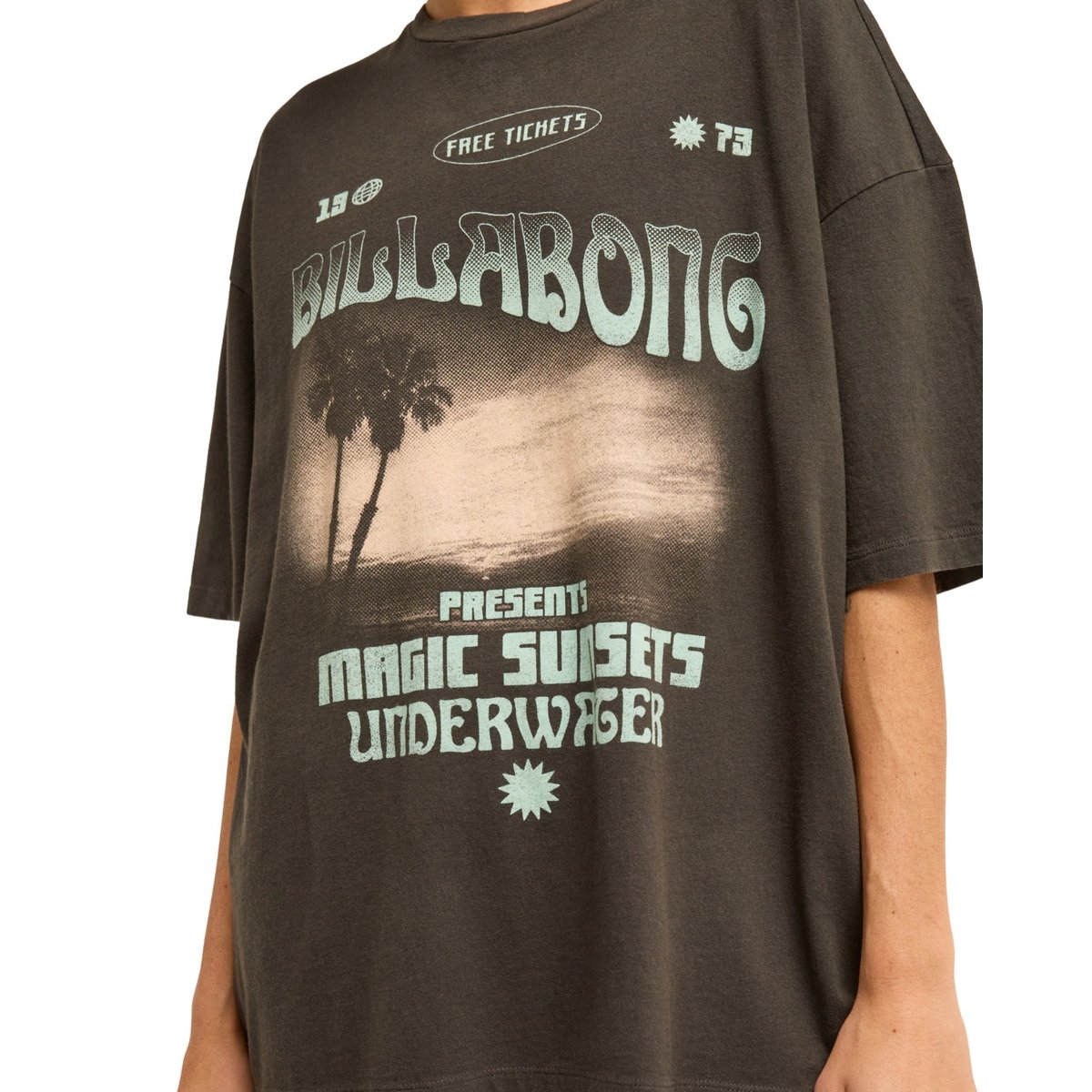 T-shirt oversize TAKE A TOUR noir off black, BILLABONG