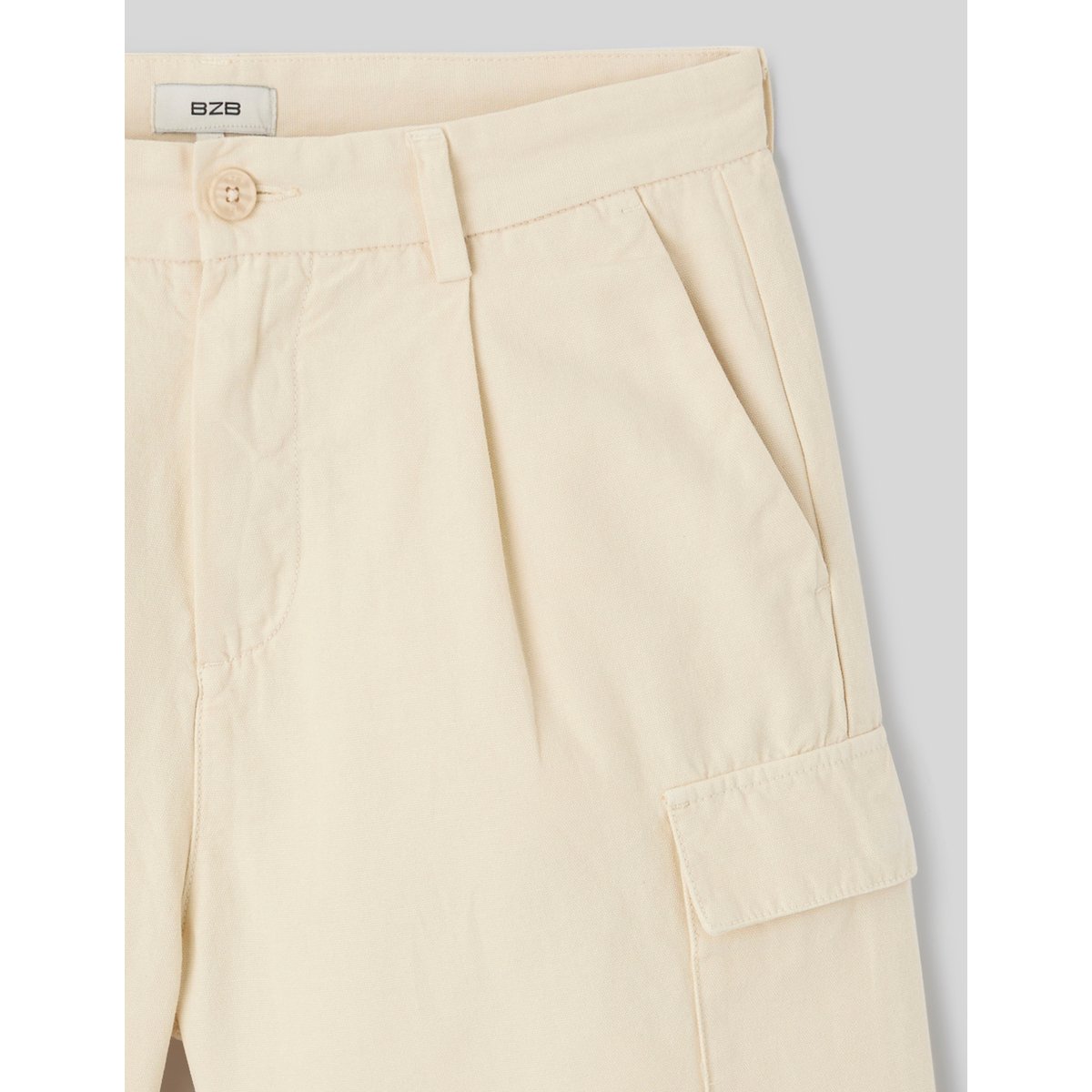 Bermuda cargo blanc écru, BZB