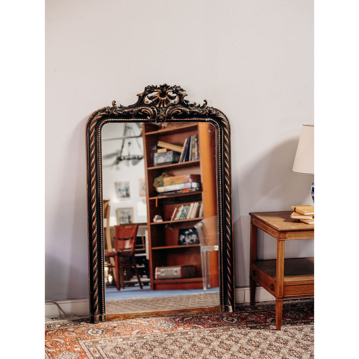 Grand miroir Louis Philippe Georges N°857 - Bon état noir, DEBONGOUT