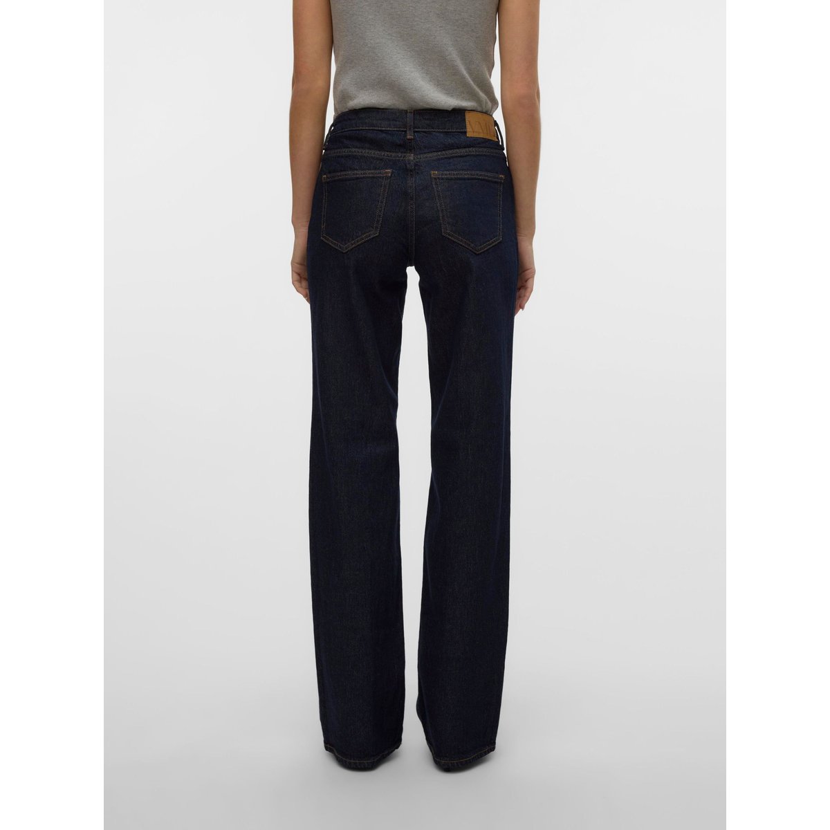 Jean À Coupe Large dark blue denim, VERO MODA