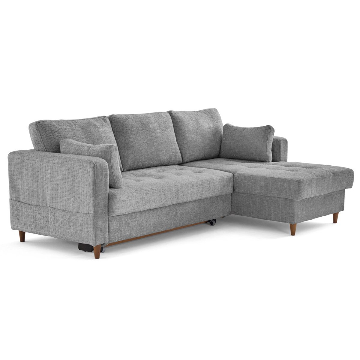 Canapé d'Angle Convertible 4 places - ANNA gris, BEST MOBILIER