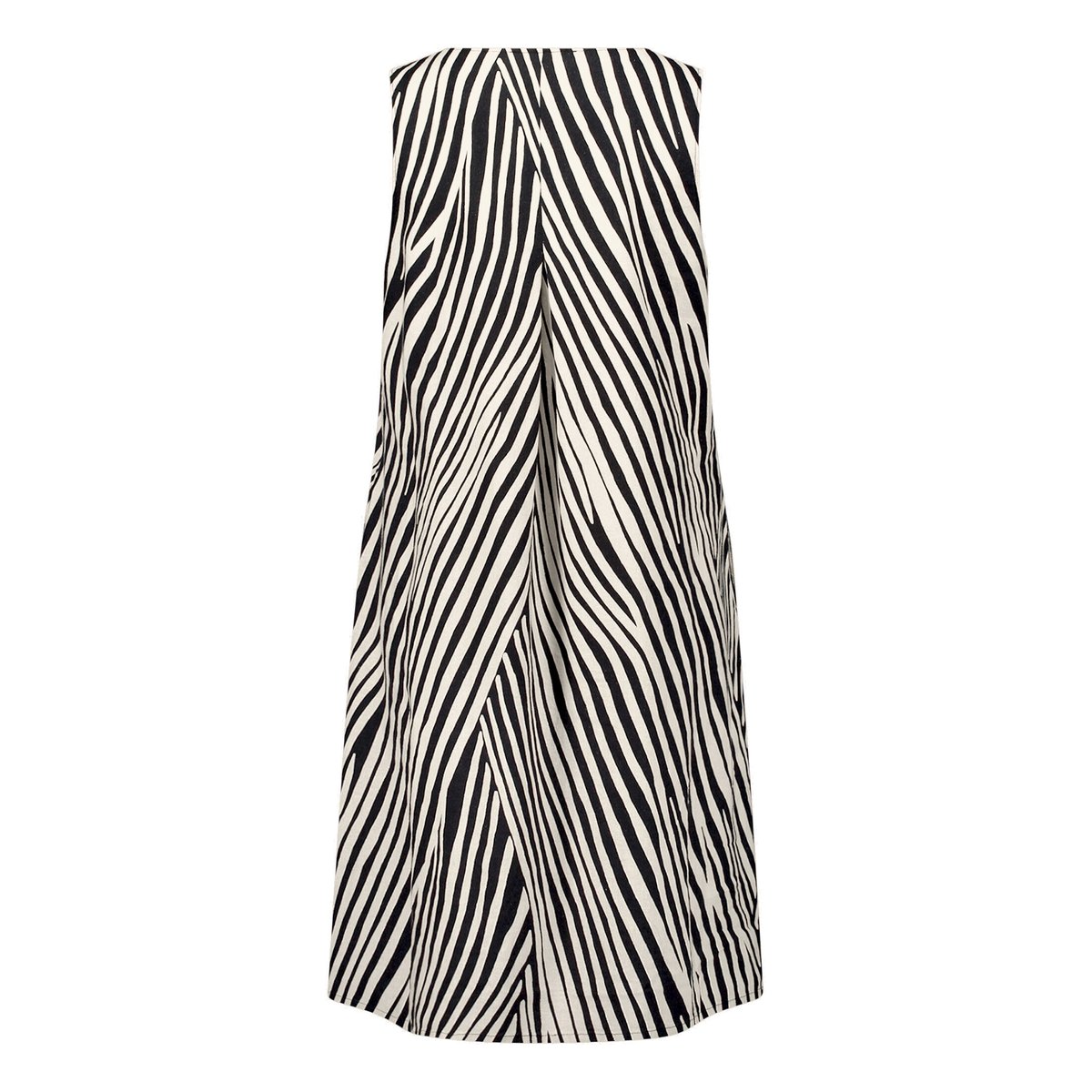 Robe en lin sans manches noir/beige, BETTY BARCLAY