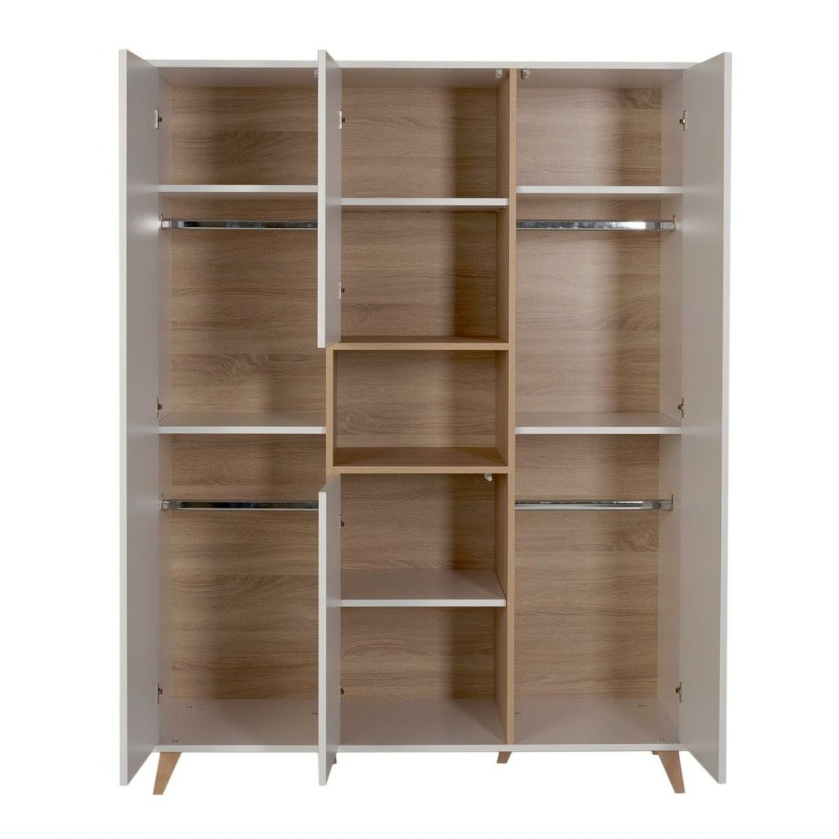 Armoire 4 portes 1 niche blanc loft, QUAX