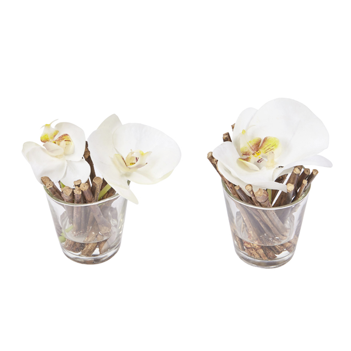 Set de 2 orchidées en illusion d'eau artificielles D10 SISSI fuchsia, SIA DECO