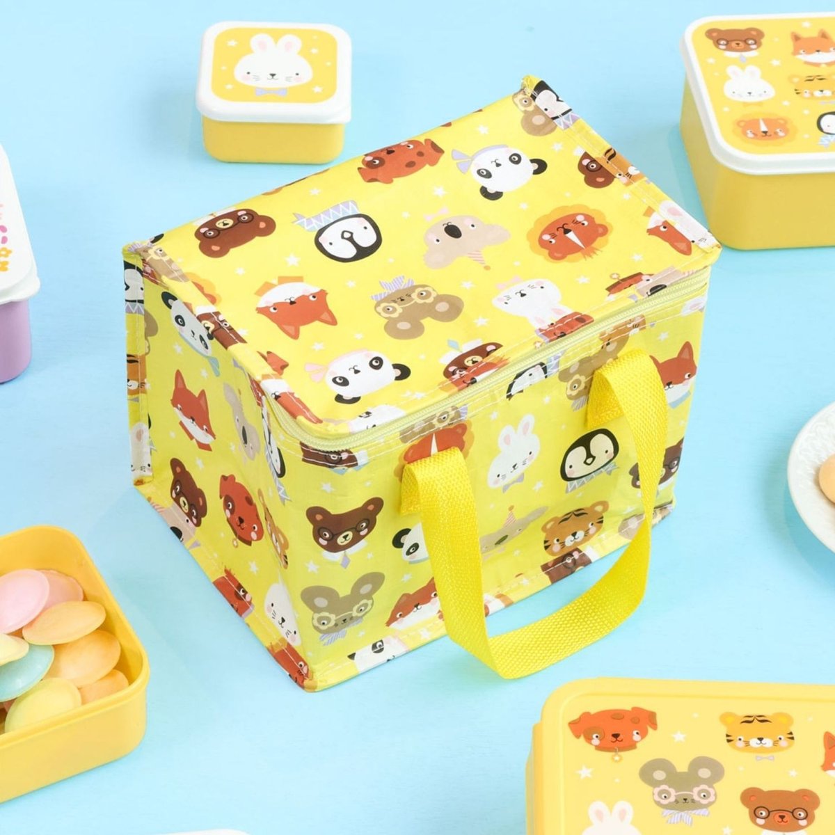 Sac repas isotherme enfant 5,5 L jaune amis des animaux, A LITTLE LOVELY COMPANY