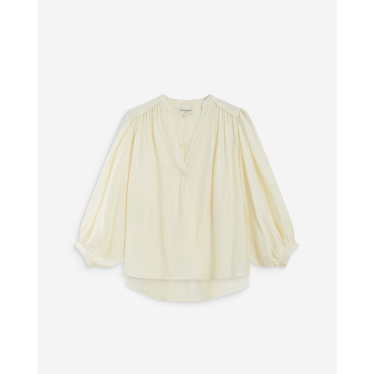 Blouse ample manches 3/4, AURIANE ecru, GRACE & MILA