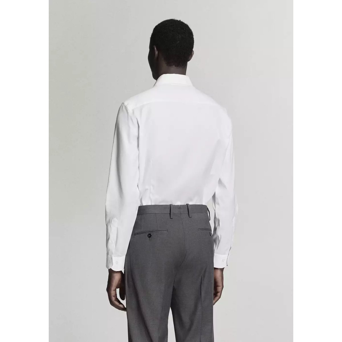 Chemise costume slim fit 100 % coton blanc, MANGO MAN
