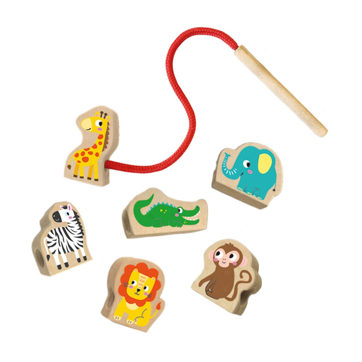 Contas De Madeira Para Enfiamento - Animais Tiny Talents, SES multicolor, SES