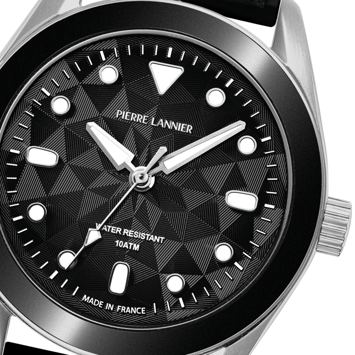 Montre Analogique  BORA argenté noir noir, PIERRE LANNIER