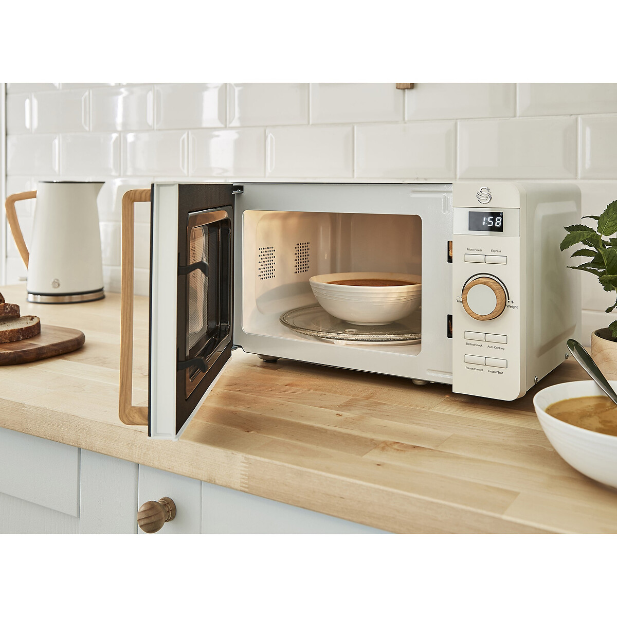 Nordic 20L Digital Microwave - SM22036L white, SWAN