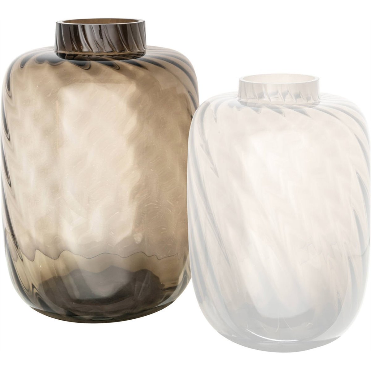 Vase en verre brun fumé, RECOLLECTION