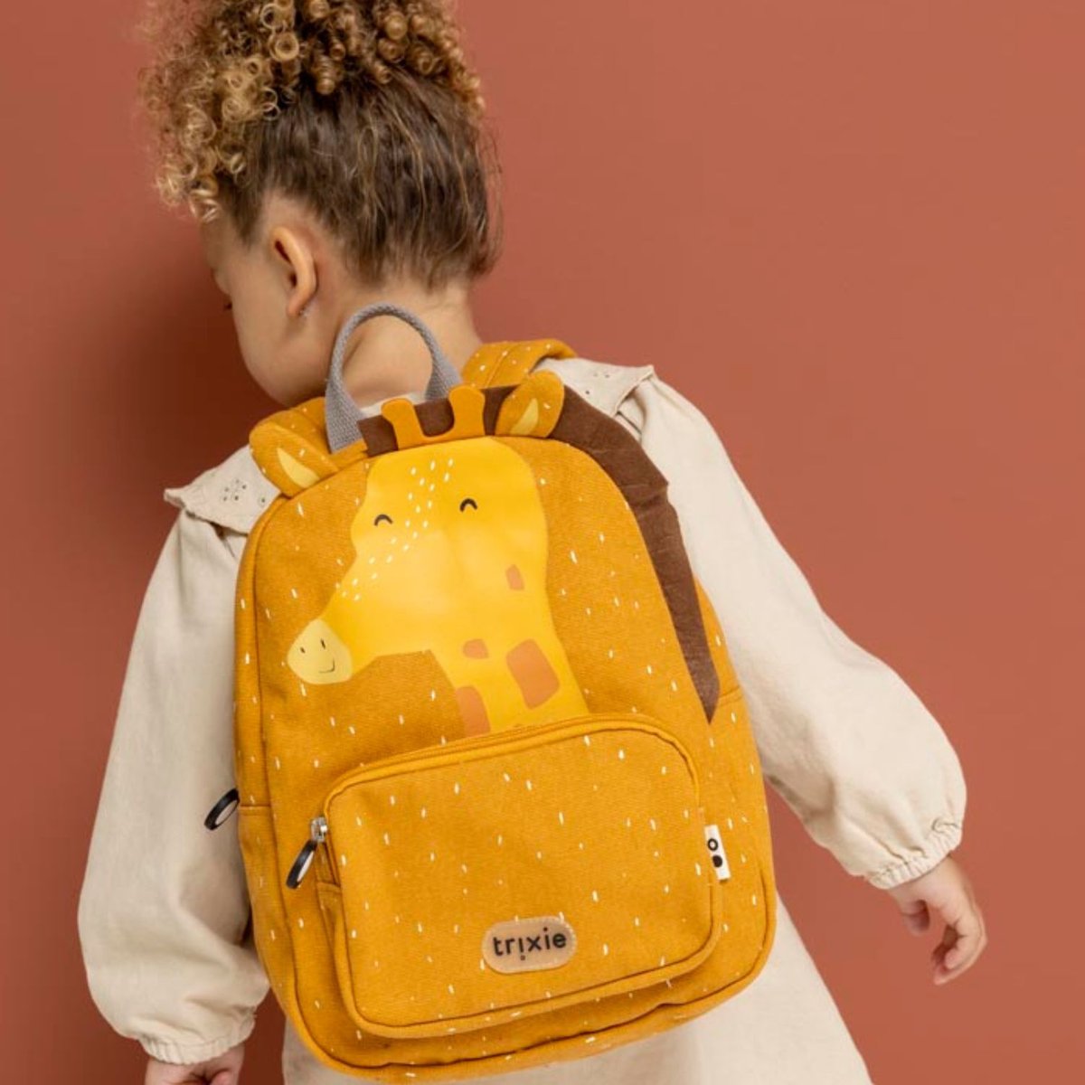 Sac à dos enfant jaune, marron, blanc, TRIXIE