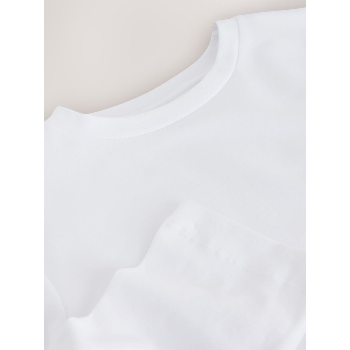 T-shirt court droit en tissu épais blanc, NEXT