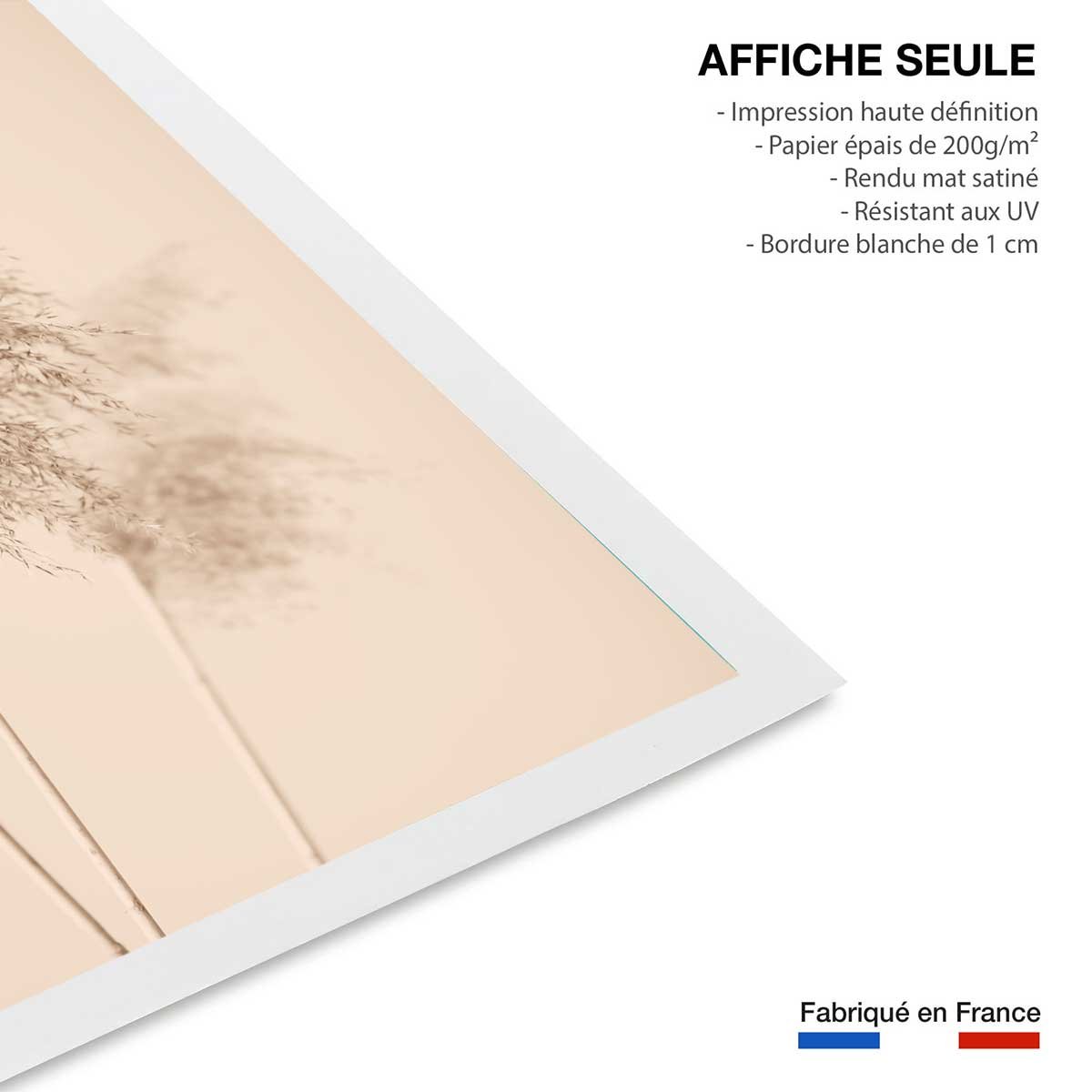 Affiche des champs sauvages affiche seule, HEXOA