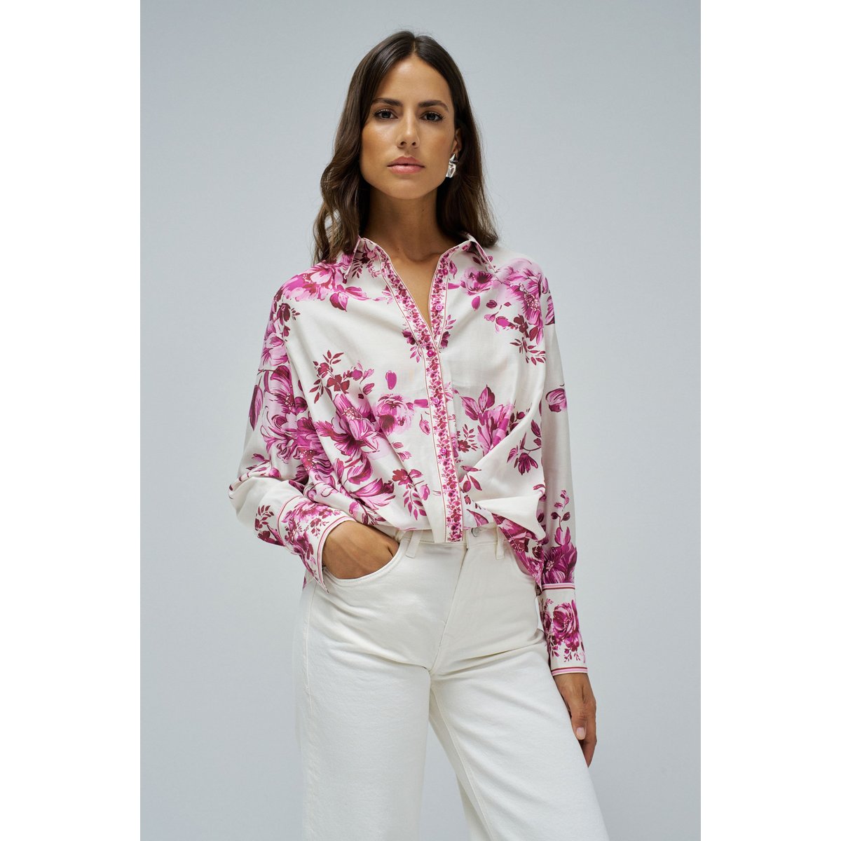 HAUT AVEC MOTIF FLORAL rose, SALSA JEANS