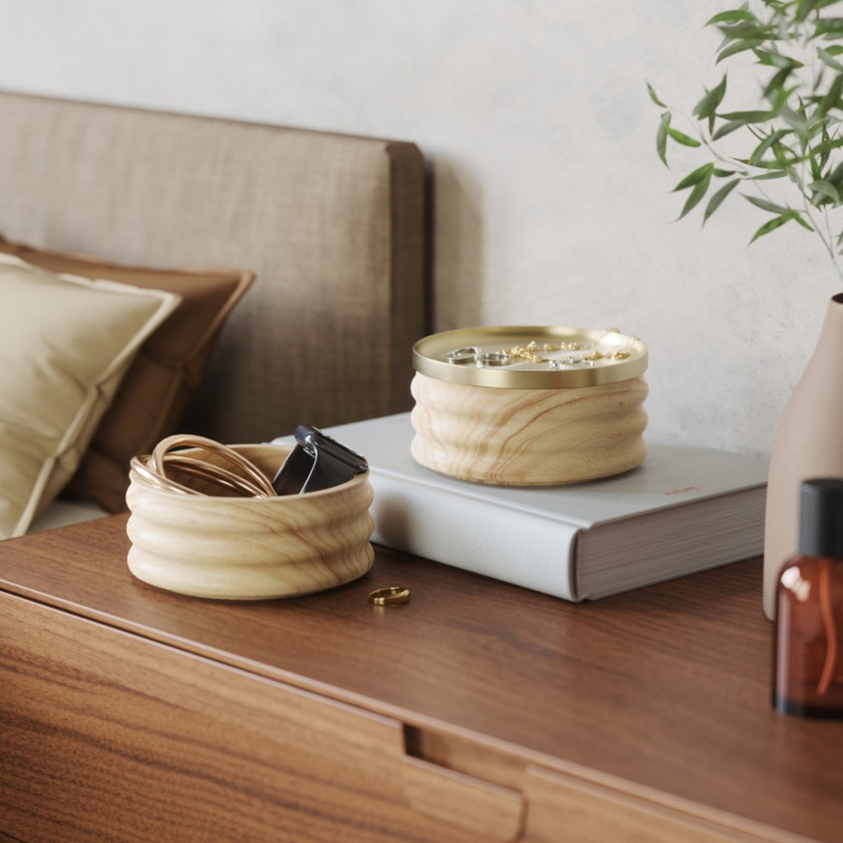 Coffret à bijoux chic design bois  TESORA bois clair, UMBRA