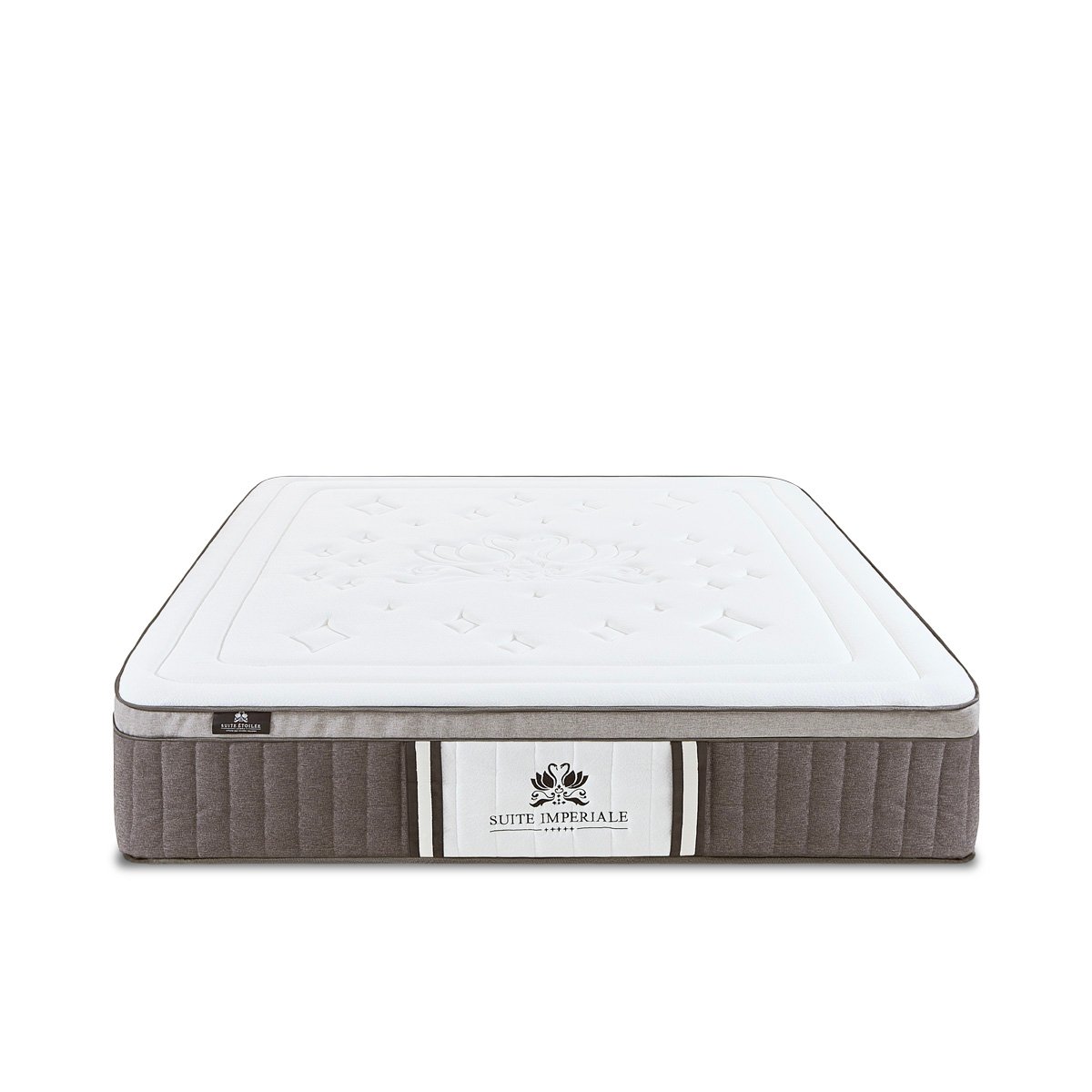 Matelas Ressorts Suite Impériale 90x190 cm Accueil Mousse Supersoft couleur unique, BELLECOUR