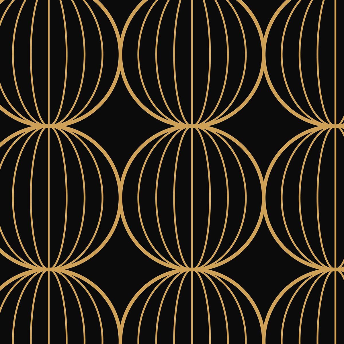 Papier peint ballons dorés intissé, HEXOA