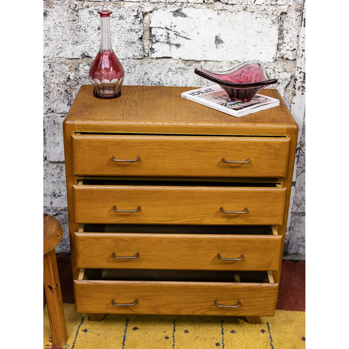 Commode contemporaine Olga N°1132 - Bon état argenté, DEBONGOUT