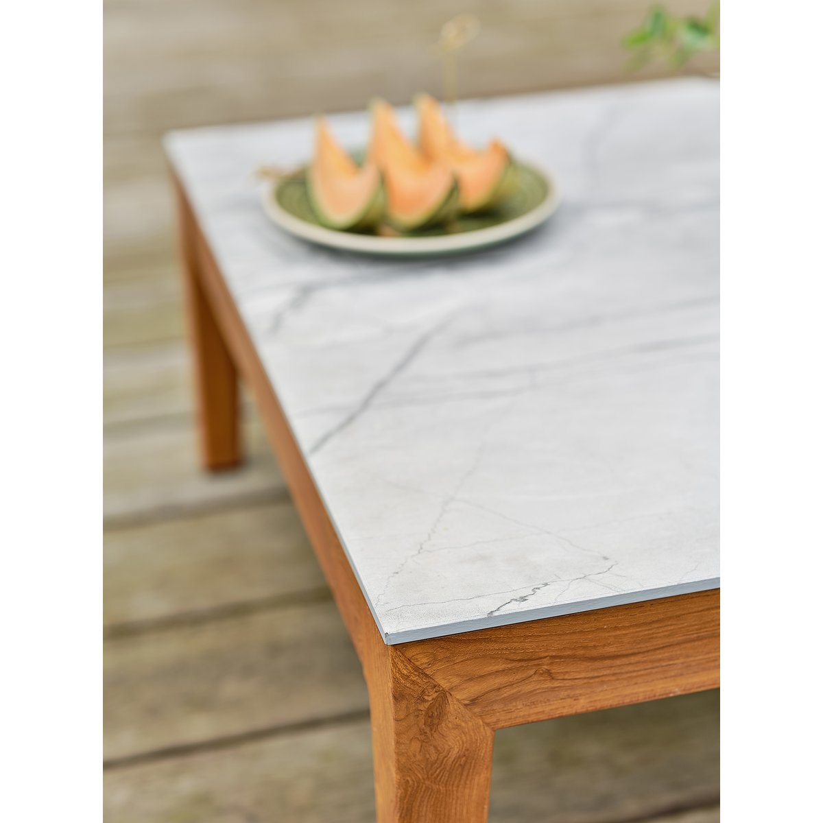 Salon de jardin bas 4 places - ALPHI marron, REMARQUABLE