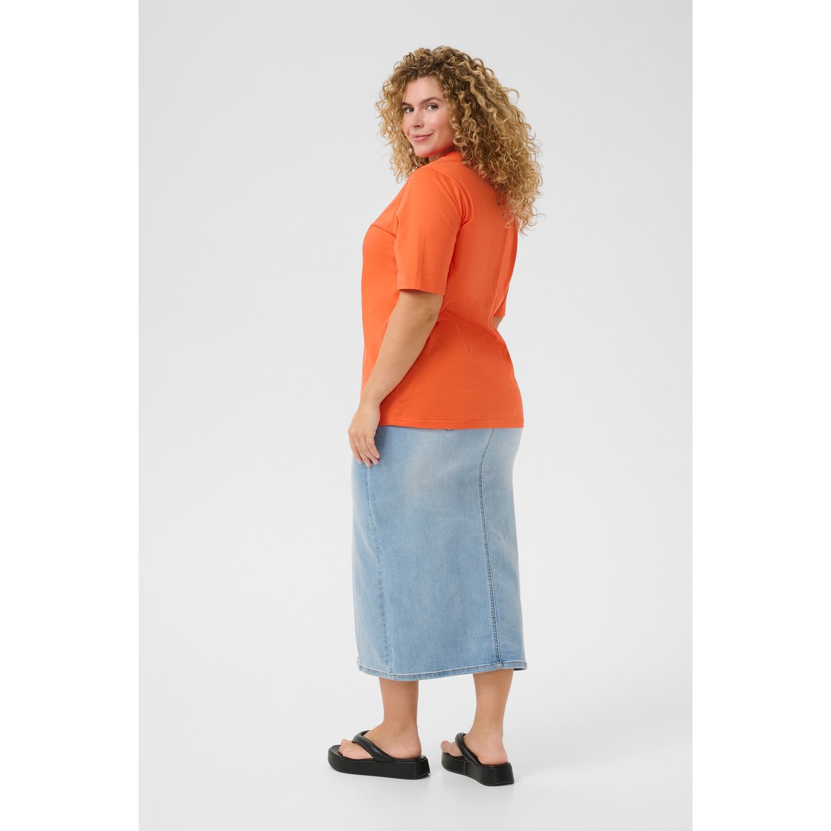 T-shirt rouge grenadine, KAFFE CURVE