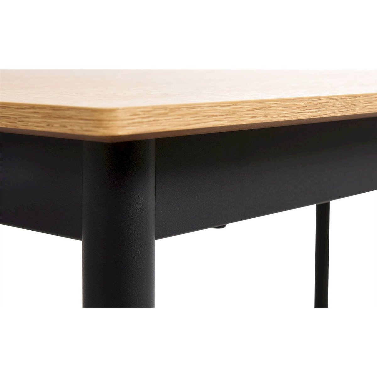 Table à manger rectangulaire collection MOGEST chêne naturel et noir, RECOLLECTION