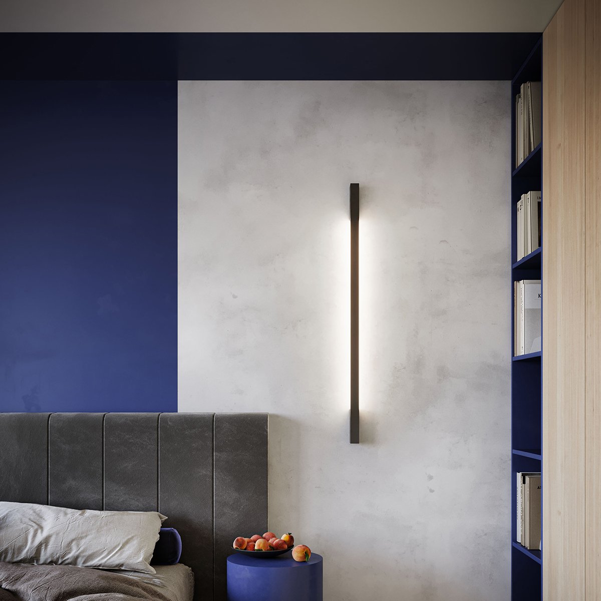 Applique murale Aluminium Noir LED 1 Sappo noir, EDEN