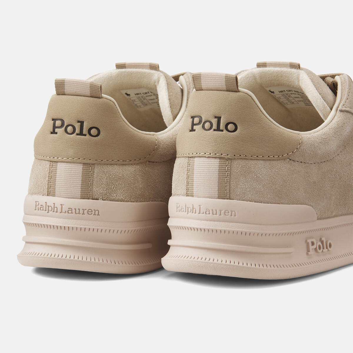 Baskets en cuir suédé, Heritage Court taupe, POLO RALPH LAUREN
