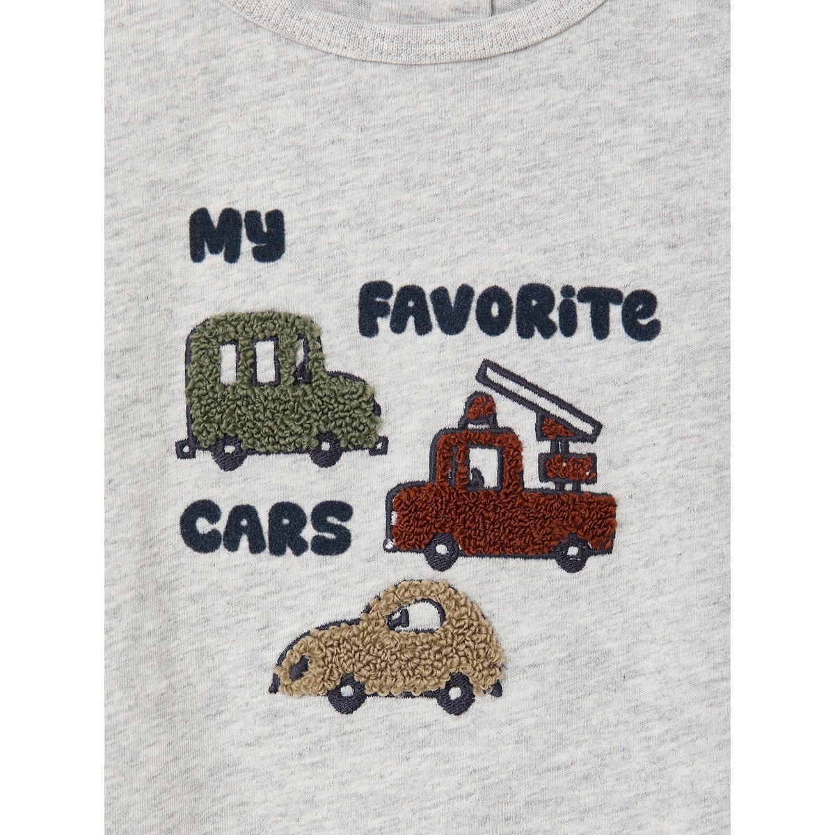 T-shirt manches longues gris chiné, VERTBAUDET