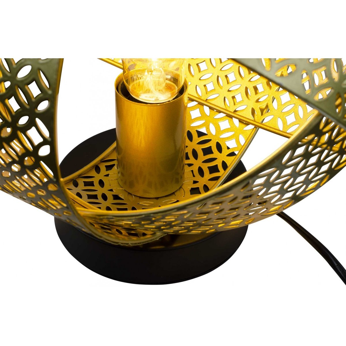 Lampe en métal, ALBEN noir et doré, C-CREATION