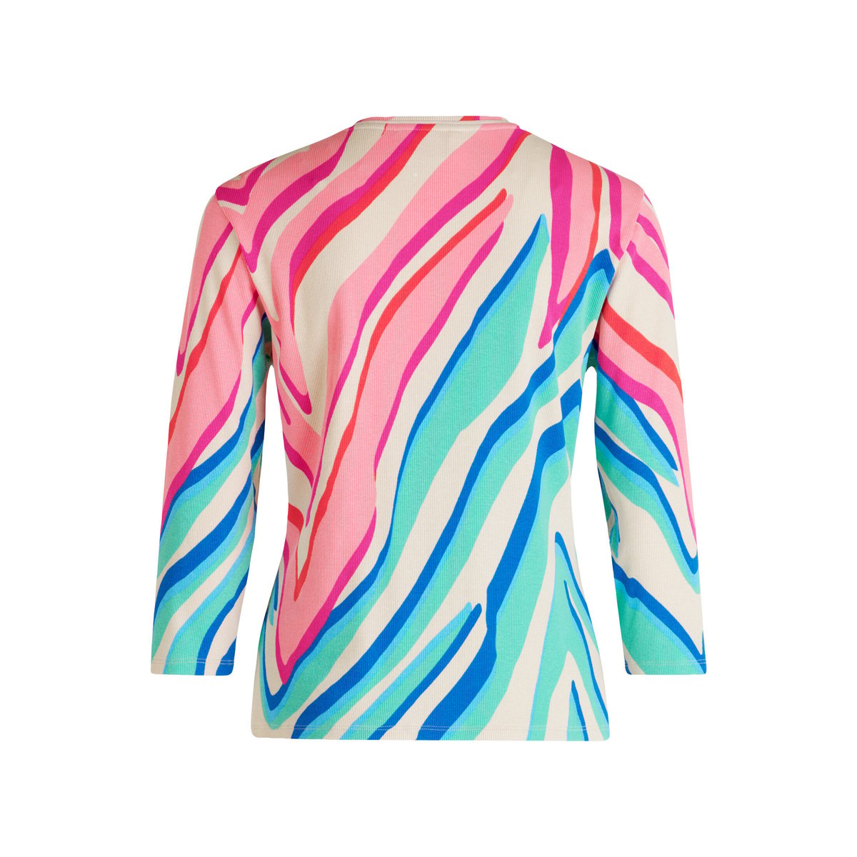 Cardigan façon t-shirt de texture côtelée mint/rosé, BETTY BARCLAY