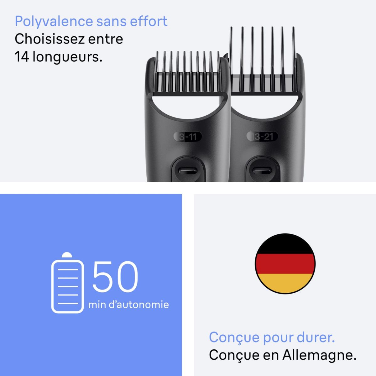 Tondeuse multi usages AIO 3560, 14 hauteurs de coupe, précision 0,5 mm, autonomie 50 mn couleur unique, BRAUN