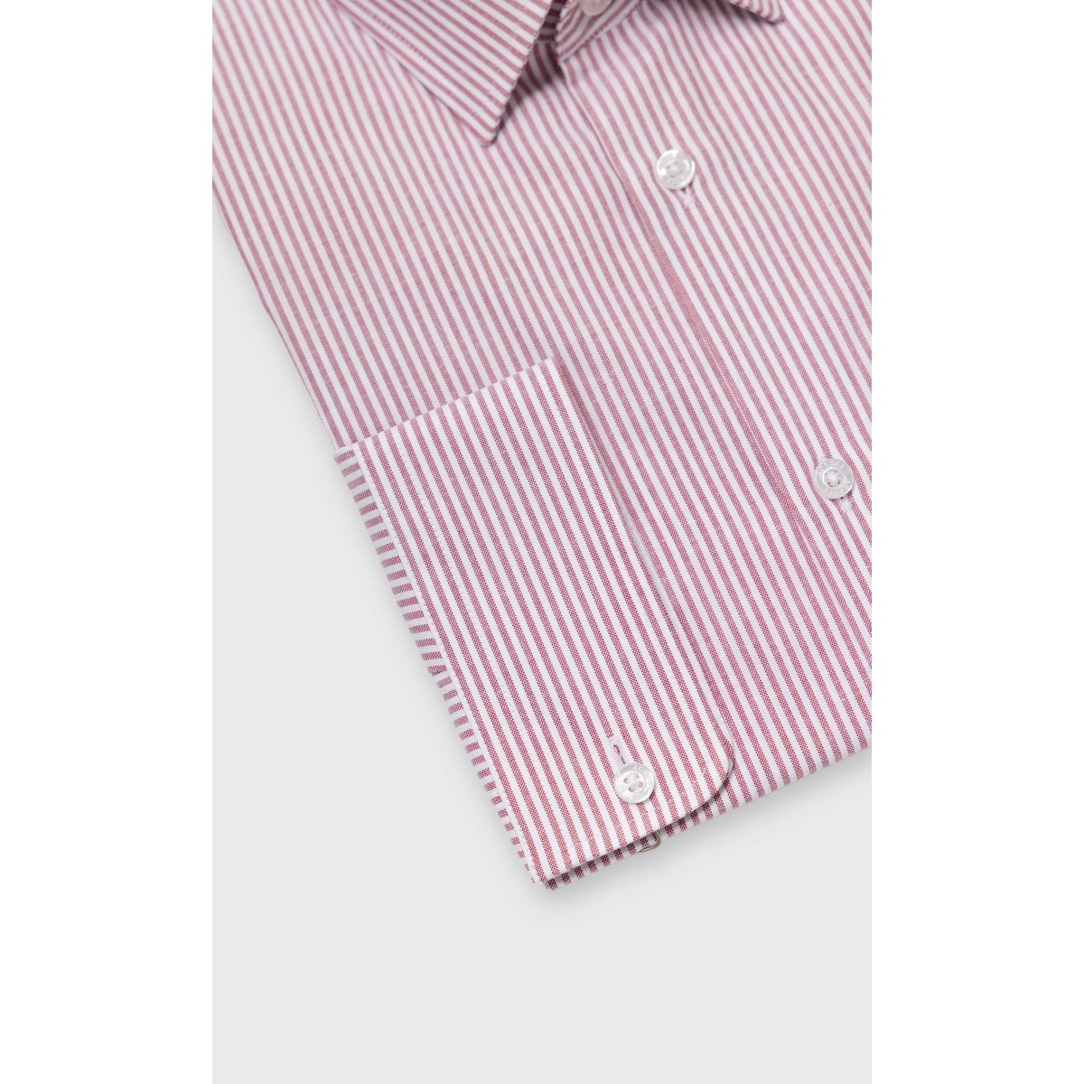 Chemise Slim fit à rayures en Oxford brique brique, ACROSS