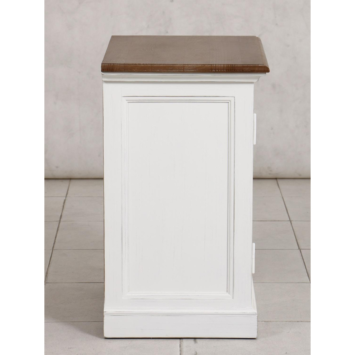 Table de chevet ouverture à droite blanc, INTERIOR'S