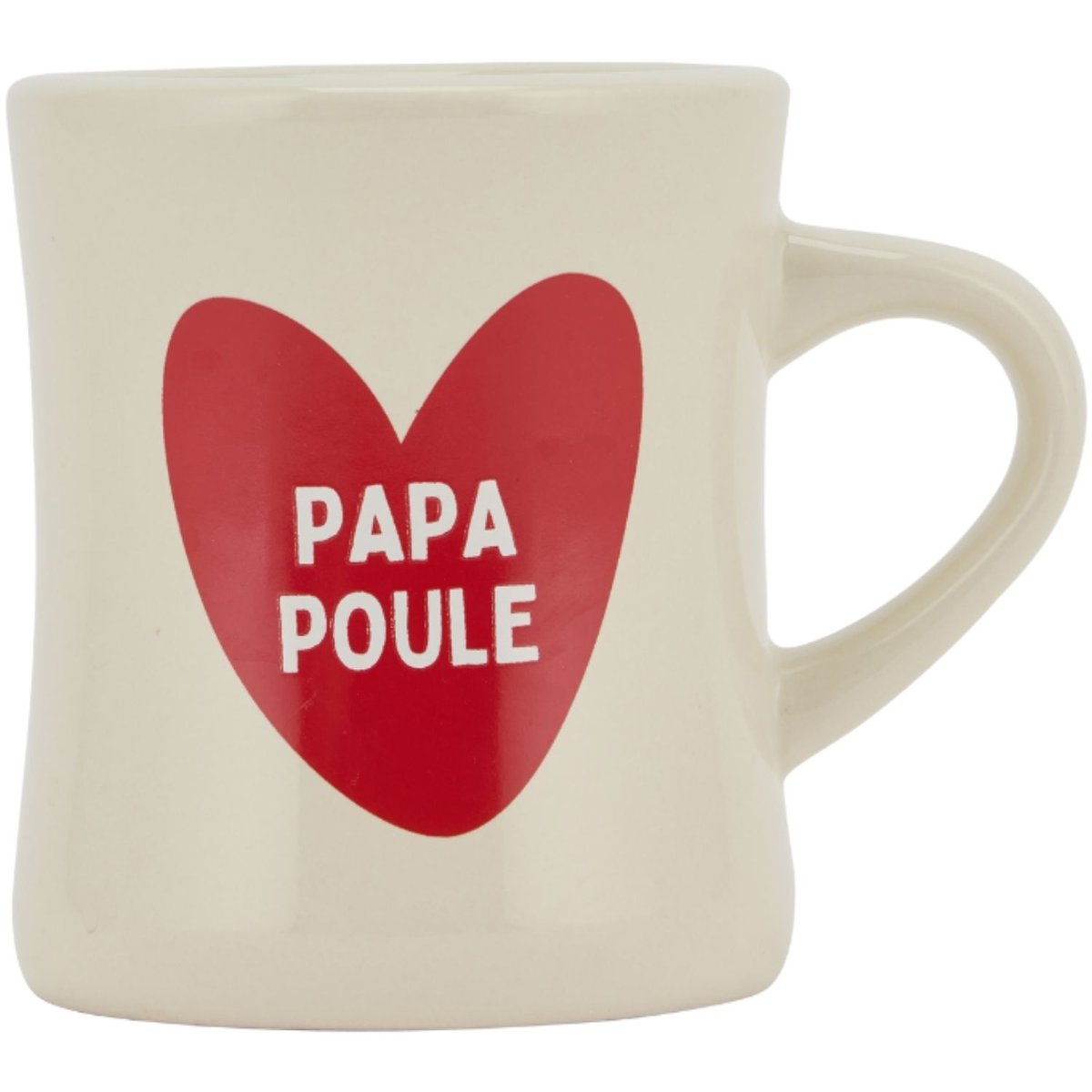 Mug Papa rouge, écru, ATELIER WAGRAM