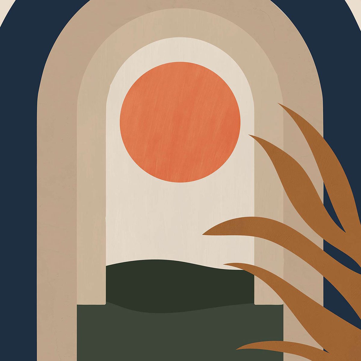 Papier peint, bohemian sun terracotta, HEXOA