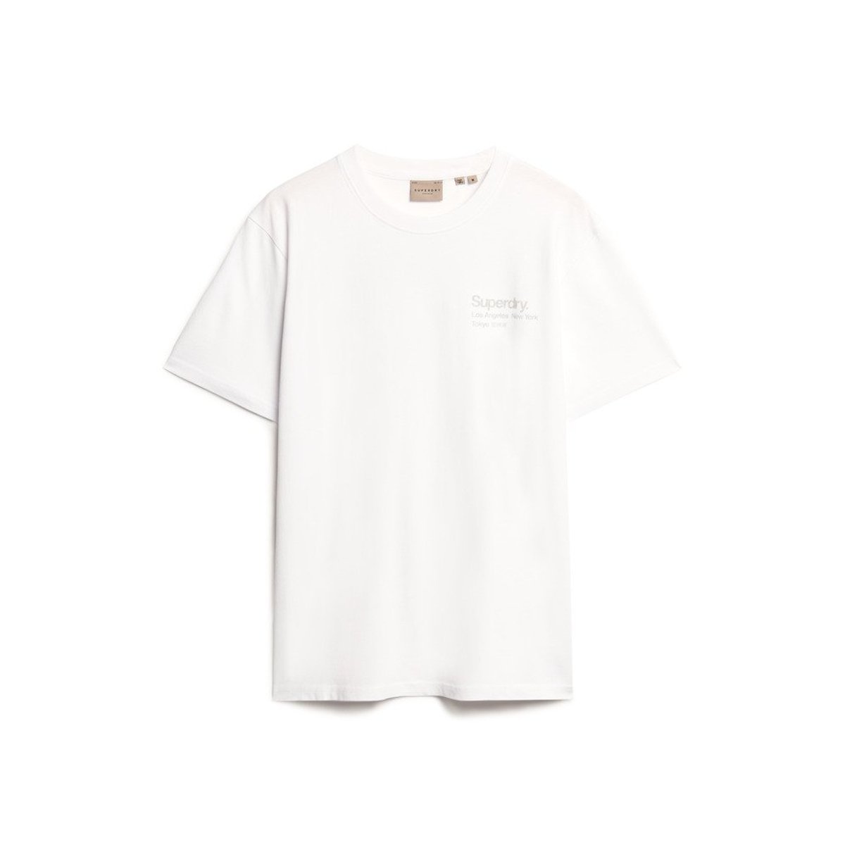 T-shirt ample Core Logo City blanc éclatant, SUPERDRY