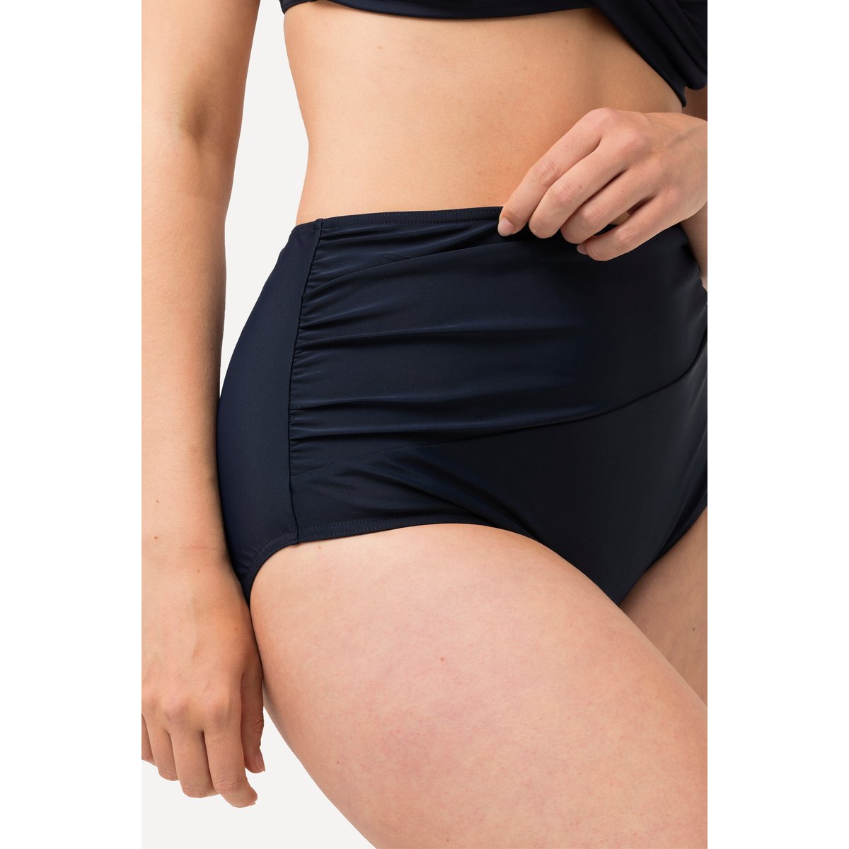 Bas de bikini, drapé, taille haute marine, ULLA POPKEN
