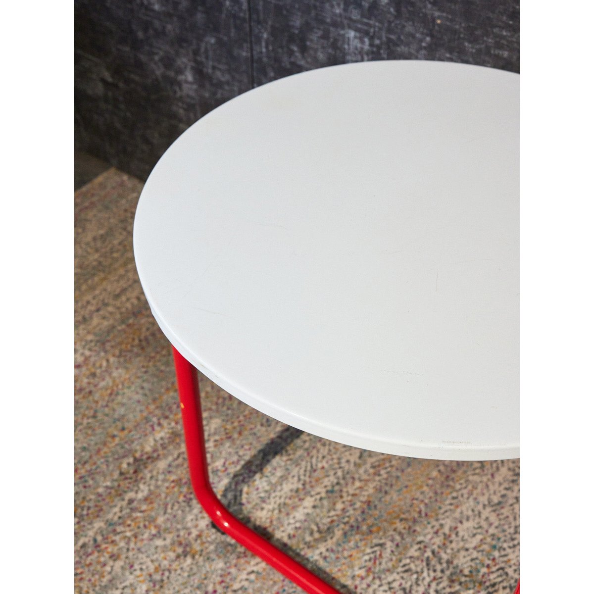 Table d'appoint pliante en métal Hanna N°1559 - Bon état blanc, DEBONGOUT