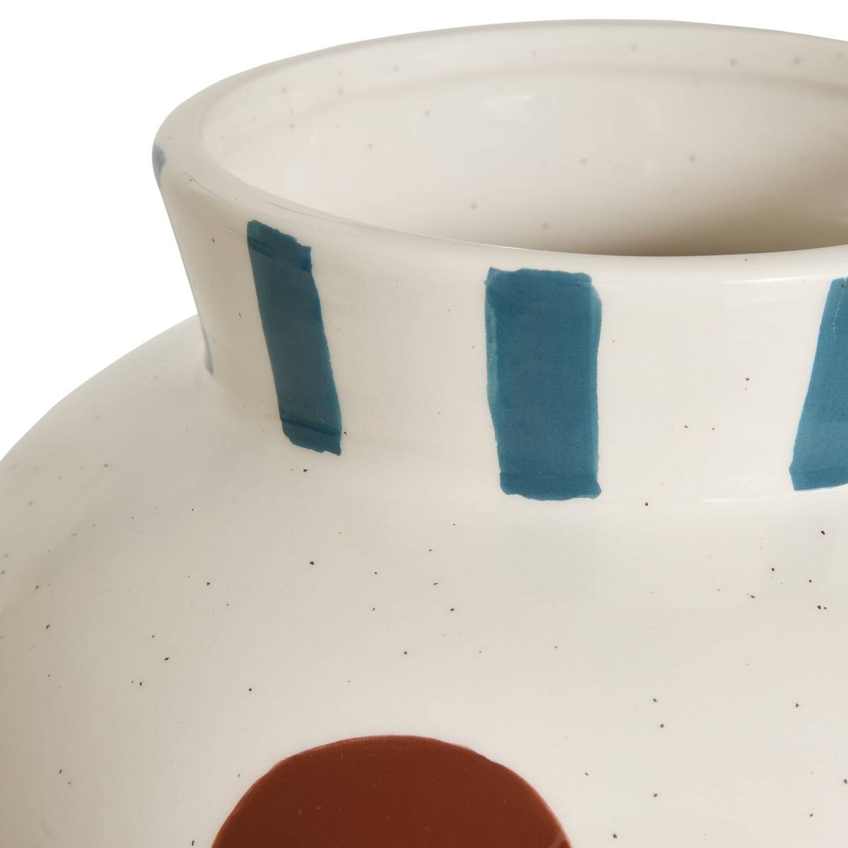 Vase en céramique Homy H.25cm blanc modèle b, ATMOSPHERA