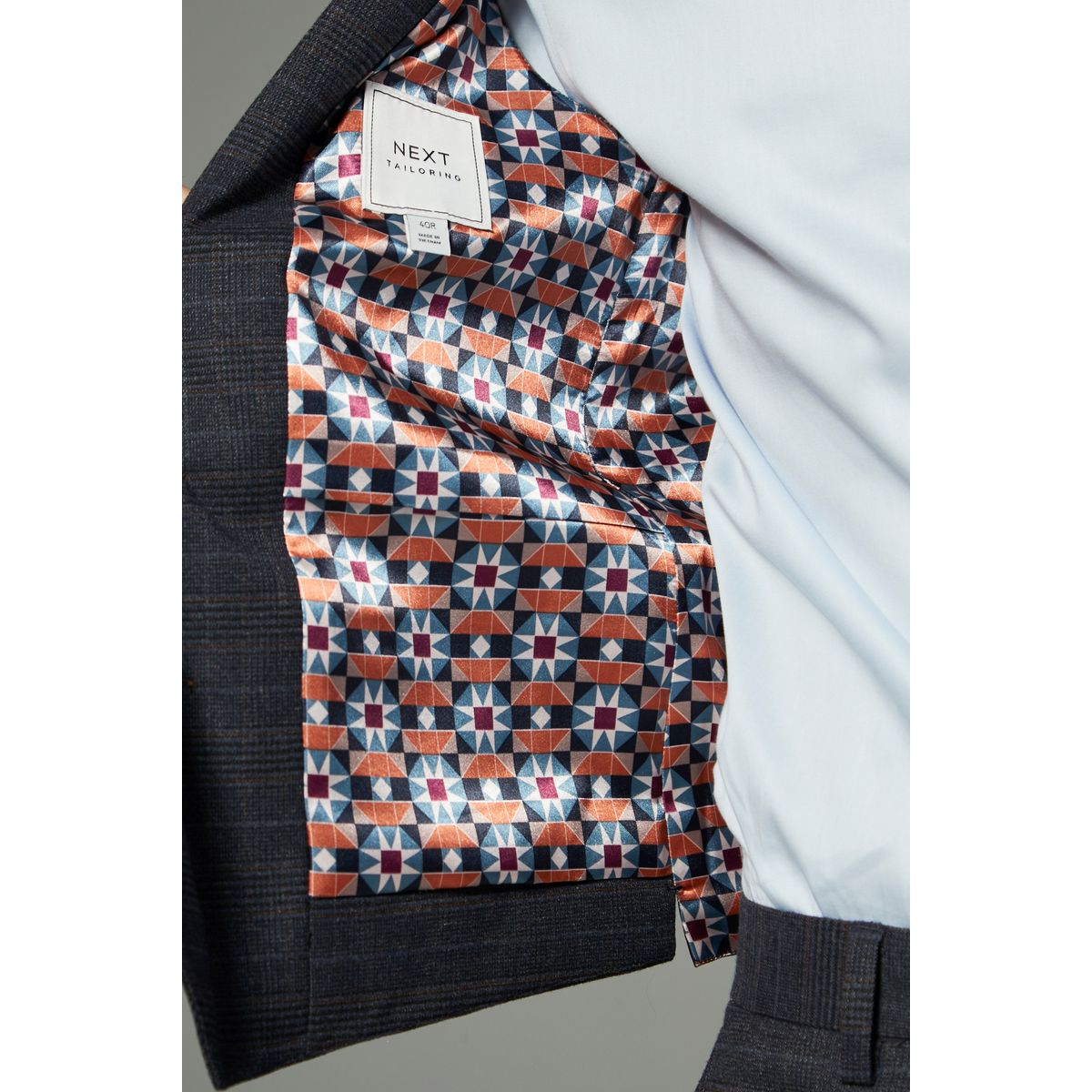 Gilet de costume skinny aux carreaux bleu marine, NEXT