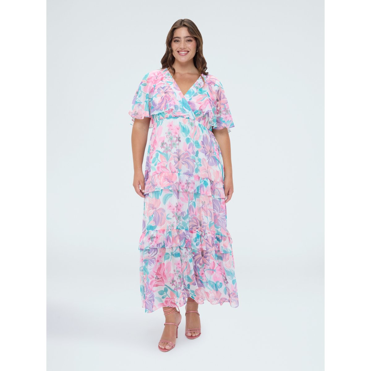 Robe fleurie rose, FIORELLA RUBINO