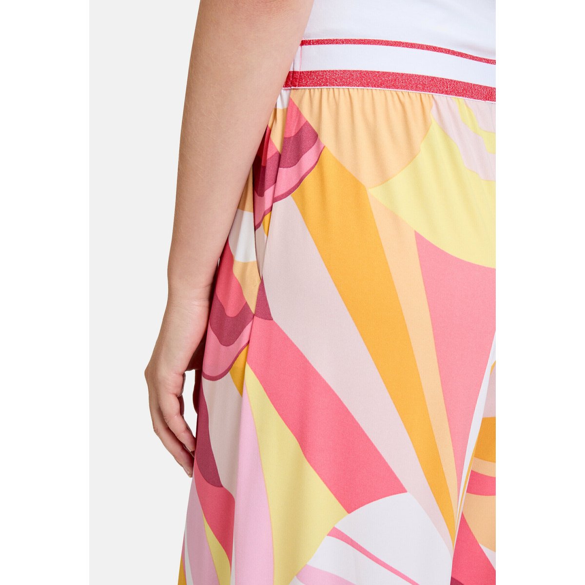 Jupe-culotte à taille élastique rosé/yellow, BETTY BARCLAY