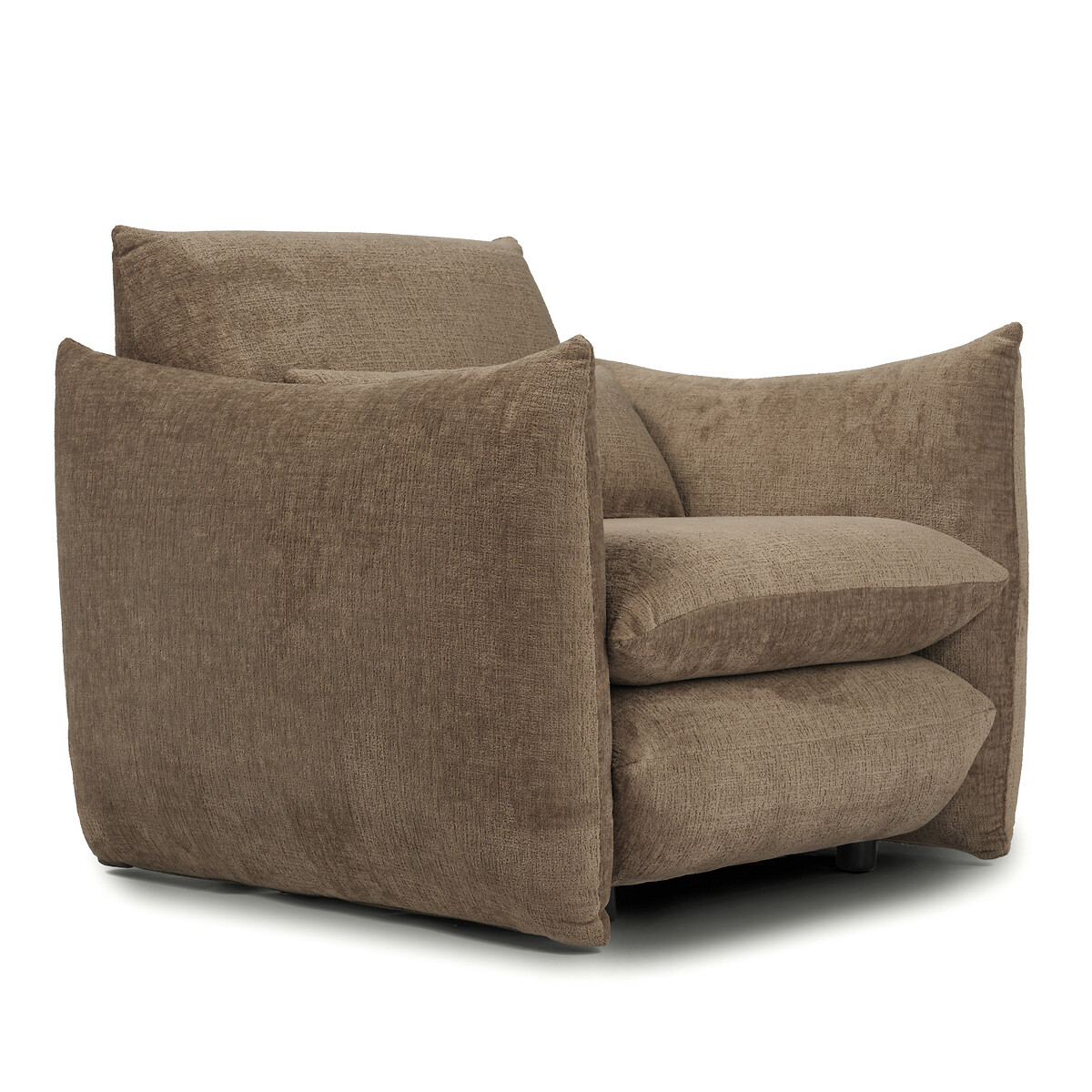 Saxon Woven Chenille Double-Cushioned Snuggle Chair coffee, ÉDITÉ