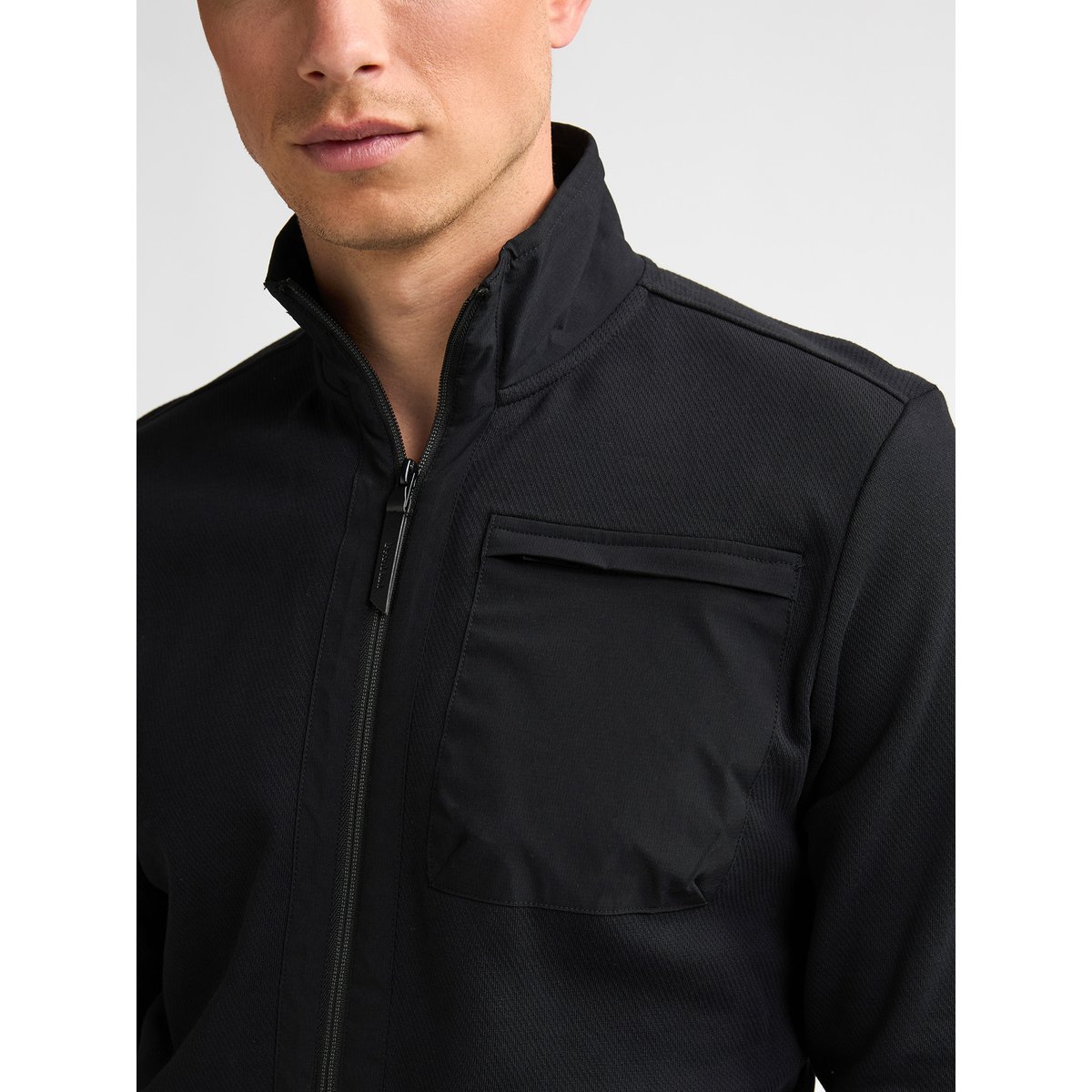 Sweat zippé en molleton millcore noir deep black, PETROL INDUSTRIES