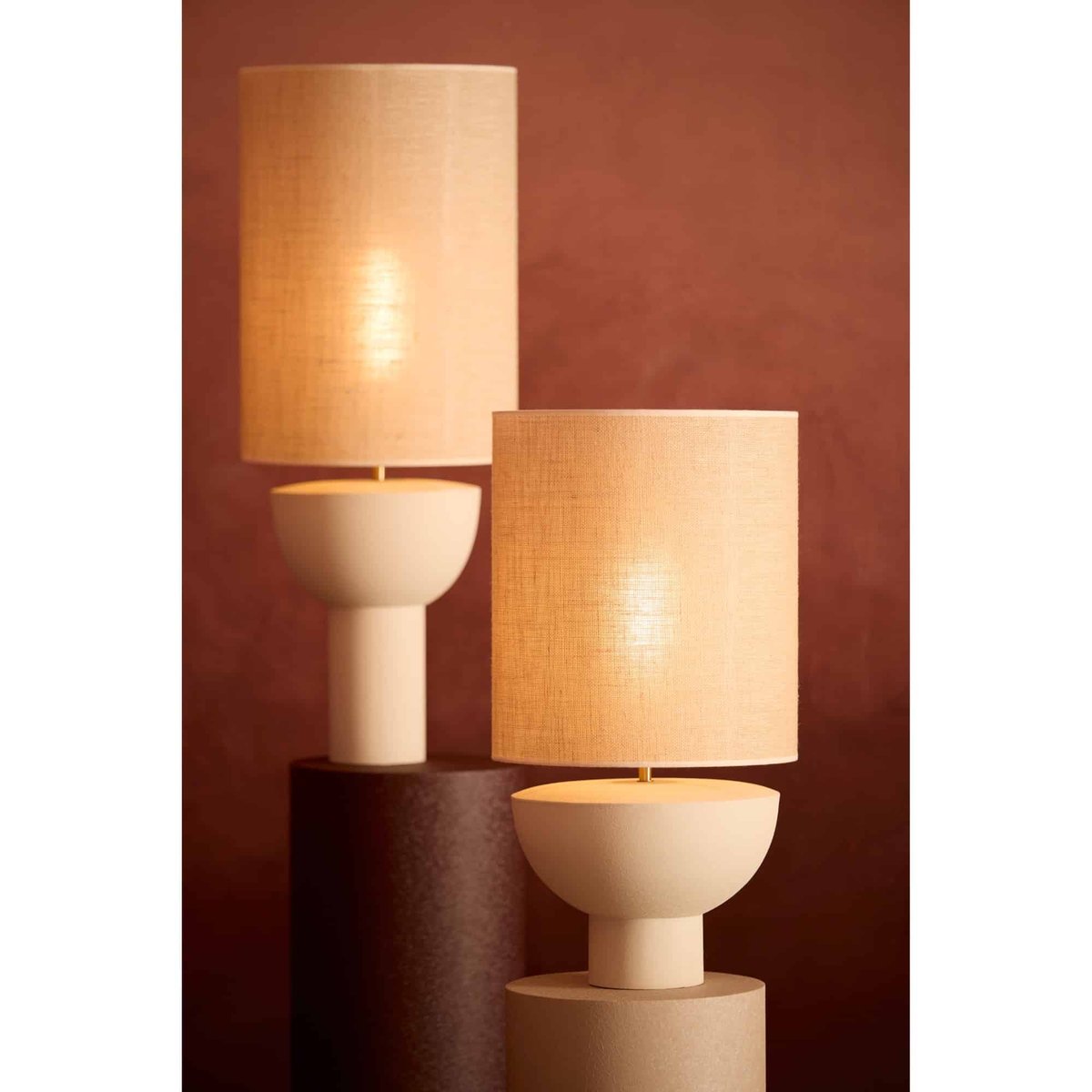 Pied De Lampe Métal ISMARA crème, LIGHT & LIVING