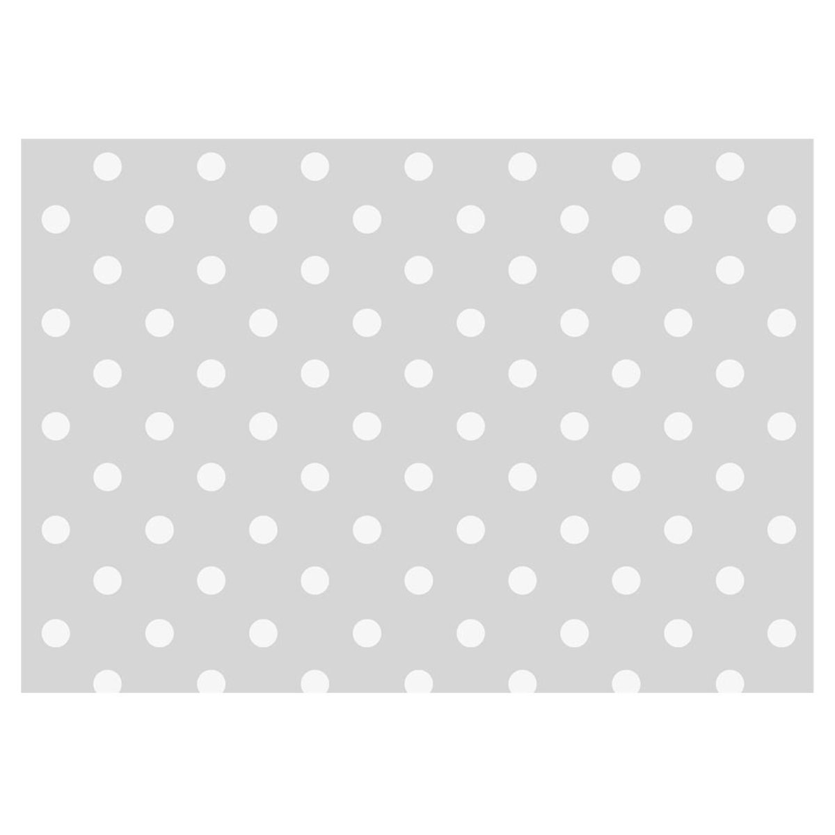 Papier peint intissé panoramique Cheerful polka dots gris / argent, EDEN