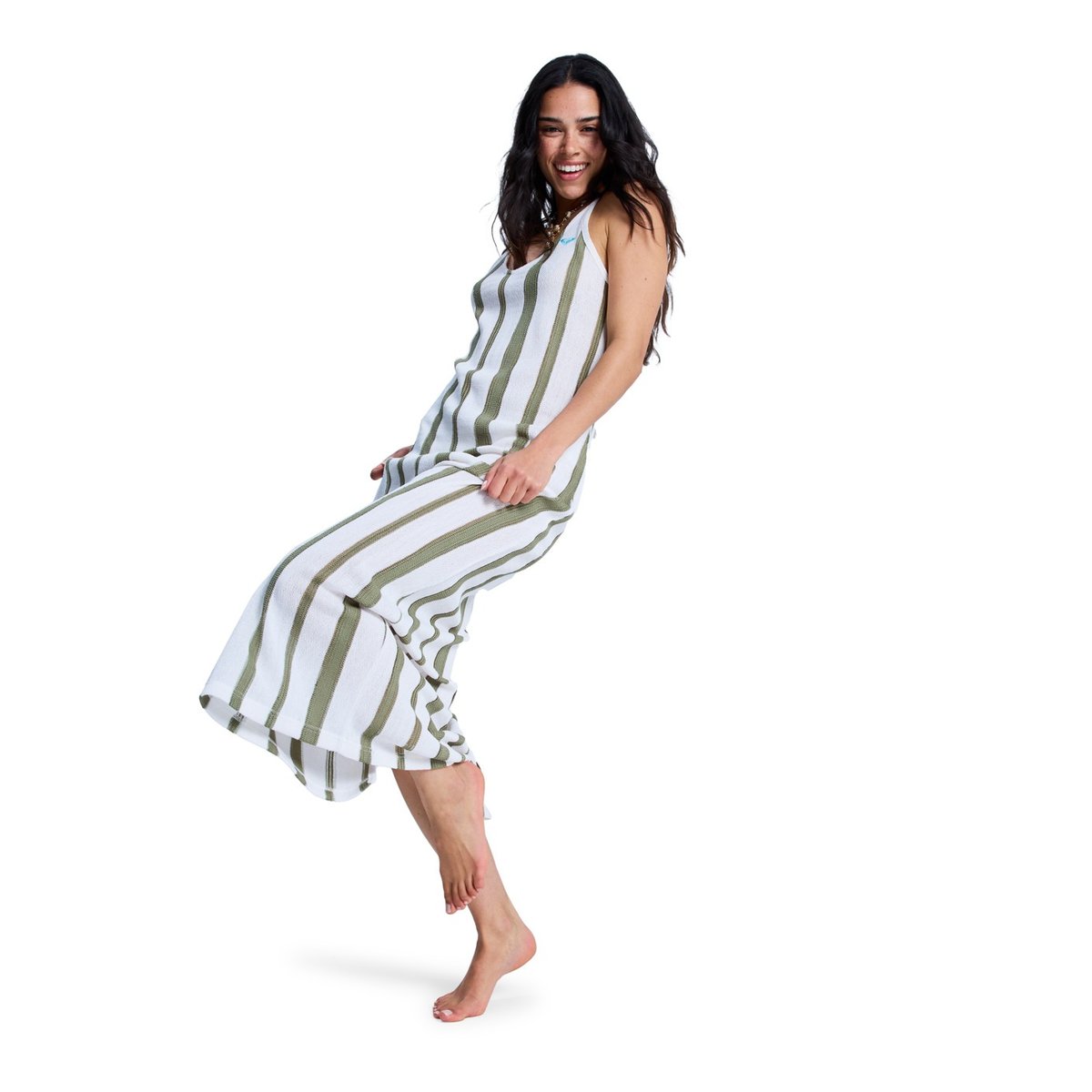 Robe de plage maxi NALU SUNSET. vert oil green, ROXY